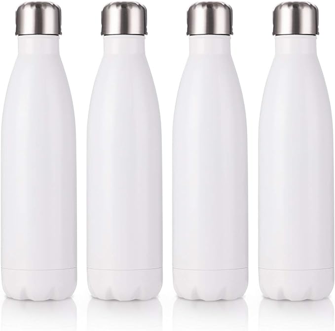 Sublimation Water Bottles Blanks White Stainless Steel - 17 oz