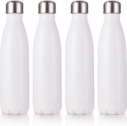 Sublimation Water Bottles Blanks White Stainless Steel - 17 oz