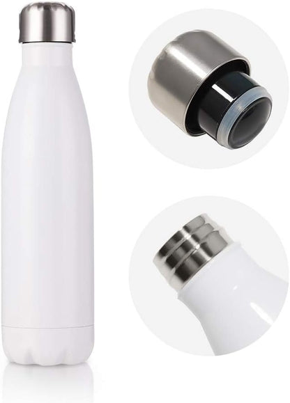 Sublimation Water Bottles Blanks White Stainless Steel - 17 oz