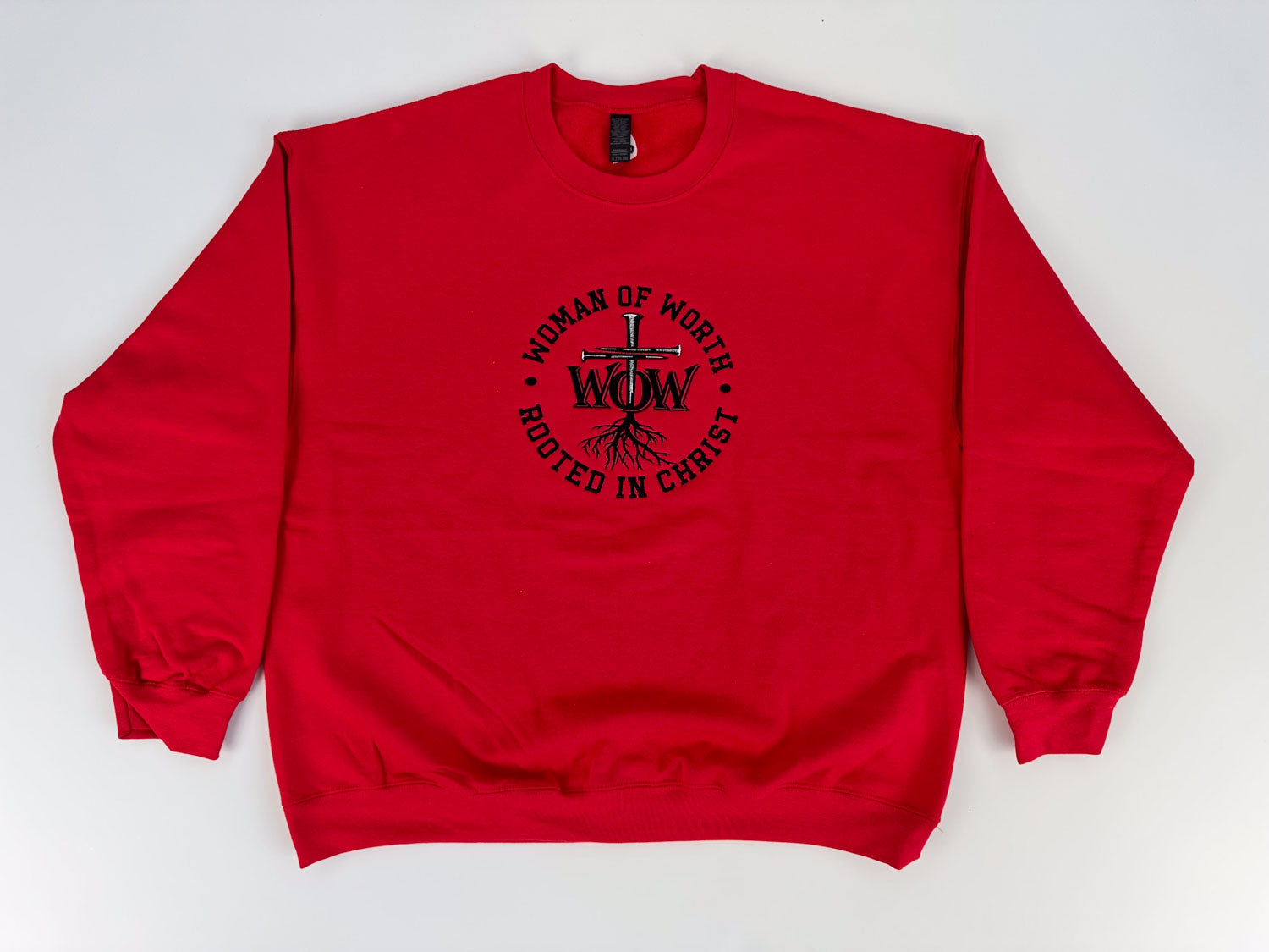 Woman of Worth Embroidered Sweatshirt - GOdCREATEd