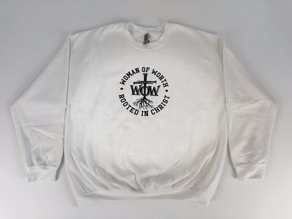 Woman of Worth Embroidered Sweatshirt - GOdCREATEd