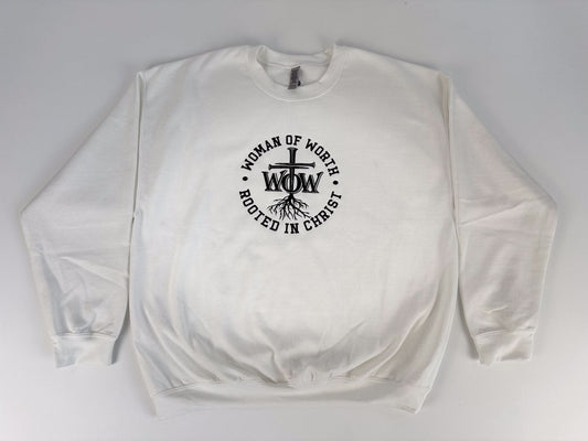 Woman of Worth Embroidered Sweatshirt - GOdCREATEd