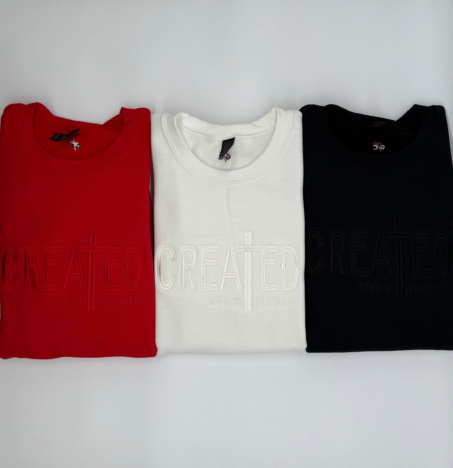 "Created with a Purpose" Embroidered Sweatshirt - GOdCREATEd