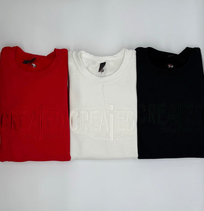 "Created with a Purpose" Embroidered Sweatshirt - GOdCREATEd