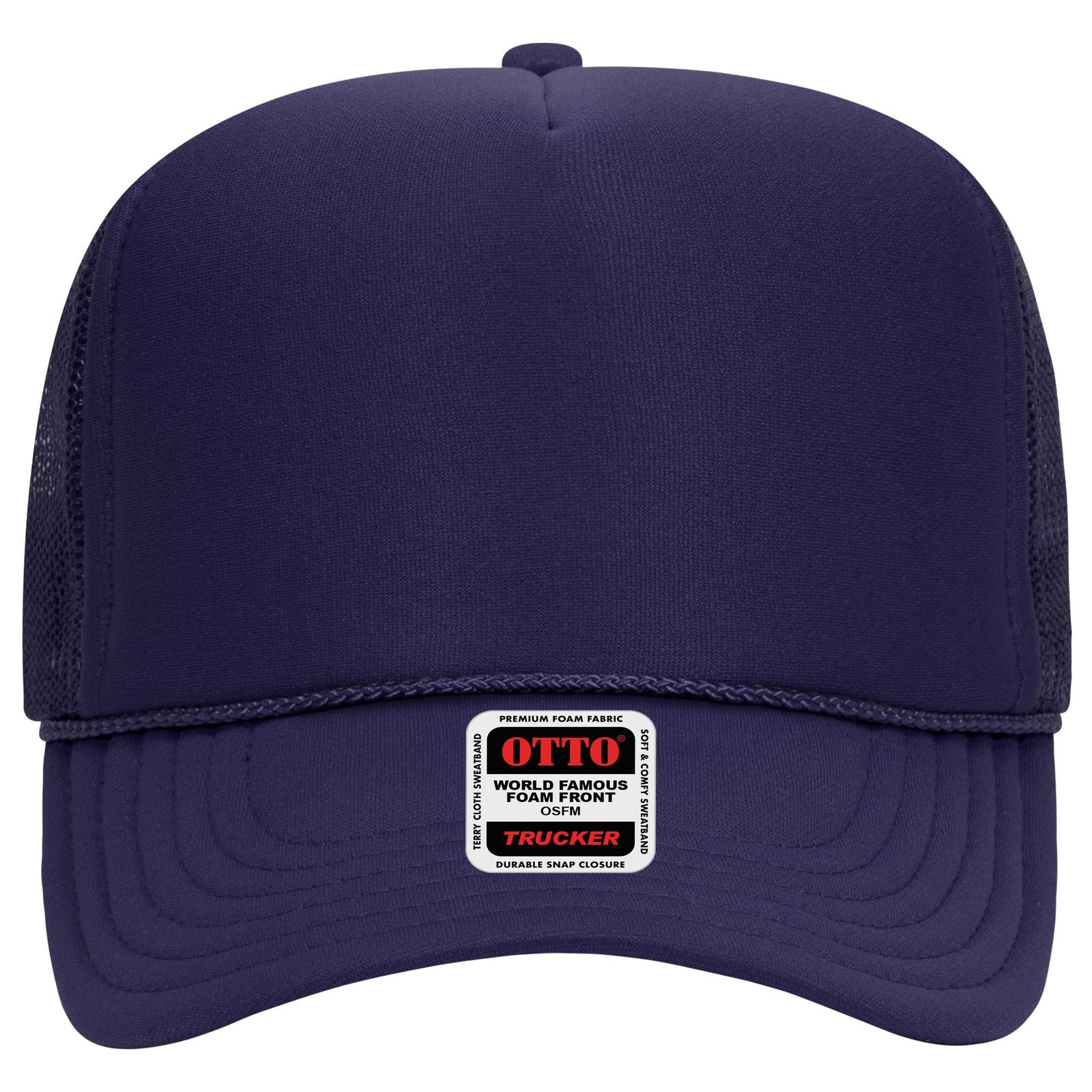 OTTO CAP 5 Panel High Crown Mesh Back Trucker Hat Adult - Parkerbuilt HQ
