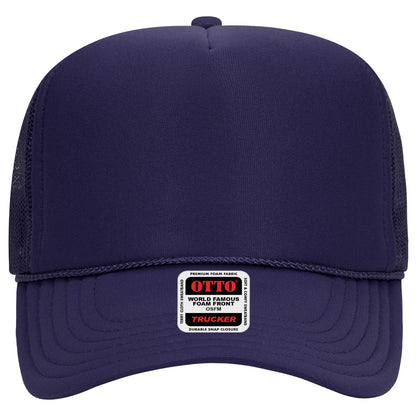 OTTO CAP 5 Panel High Crown Mesh Back Trucker Hat Adult - Parkerbuilt HQ