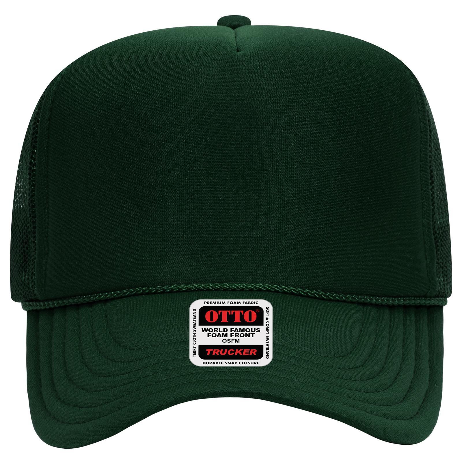 OTTO CAP 5 Panel High Crown Mesh Back Trucker Hat Adult - Parkerbuilt HQ