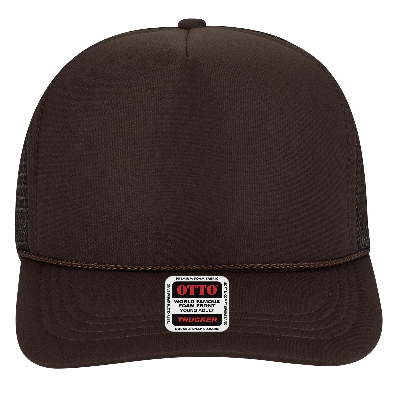 OTTO CAP 5 Panel High Crown Mesh Back Trucker Hat (Young Adult) - Parkerbuilt HQ