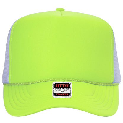 OTTO CAP 5 Panel High Crown Mesh Back Trucker Hat Adult - Parkerbuilt HQ