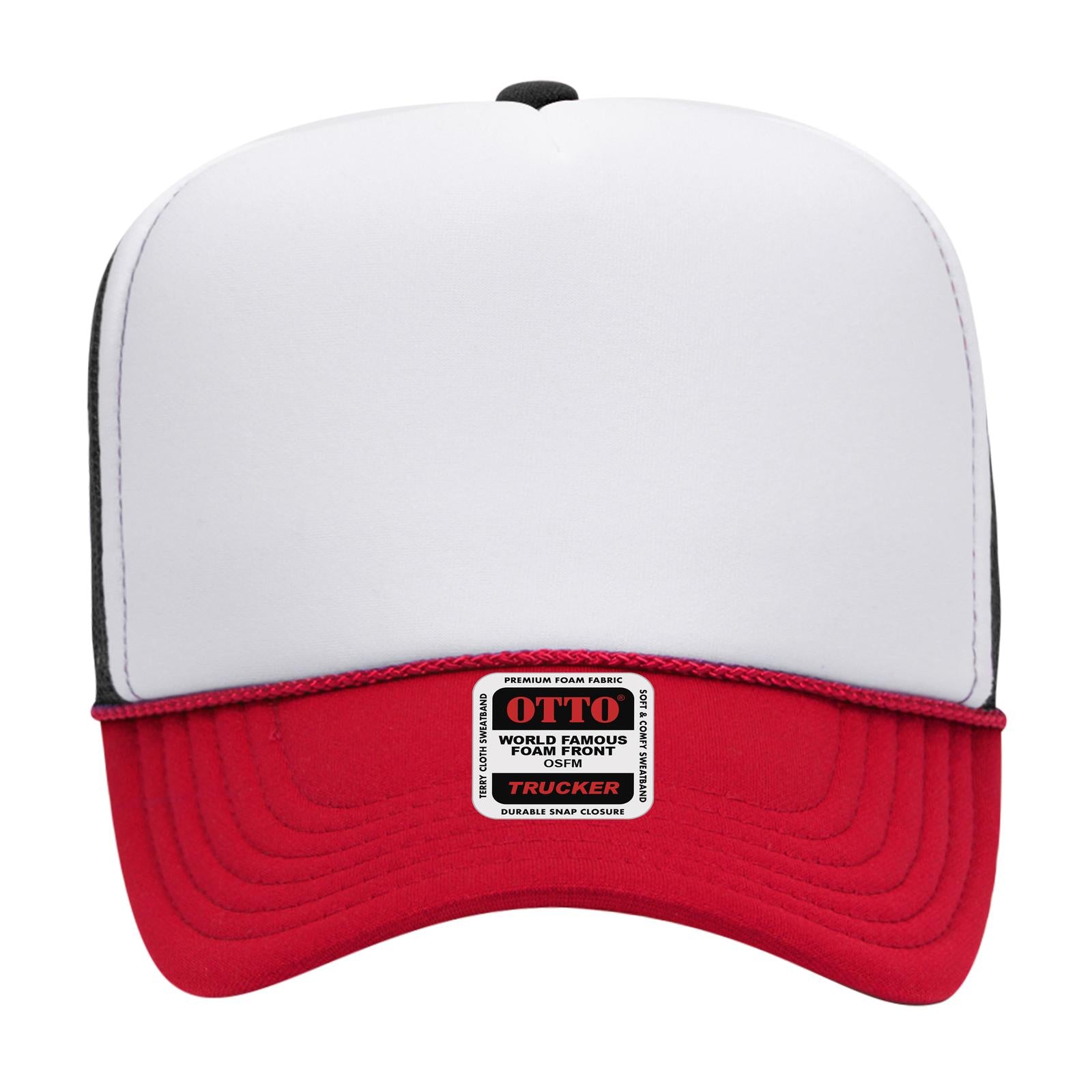 OTTO CAP 5 Panel High Crown Mesh Back Trucker Hat Adult - Parkerbuilt HQ