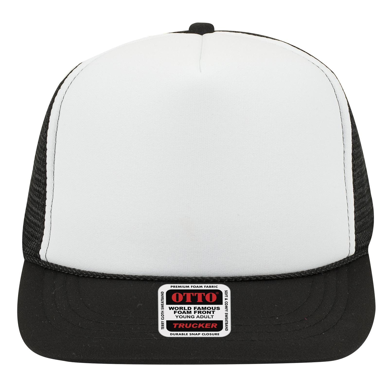 OTTO CAP 5 Panel High Crown Mesh Back Trucker Hat (Young Adult) - Parkerbuilt HQ