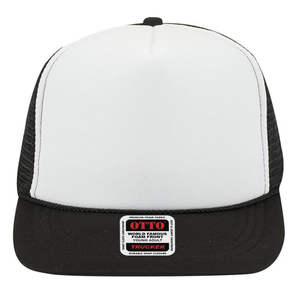 OTTO CAP 5 Panel High Crown Mesh Back Trucker Hat (Young Adult) - Parkerbuilt HQ