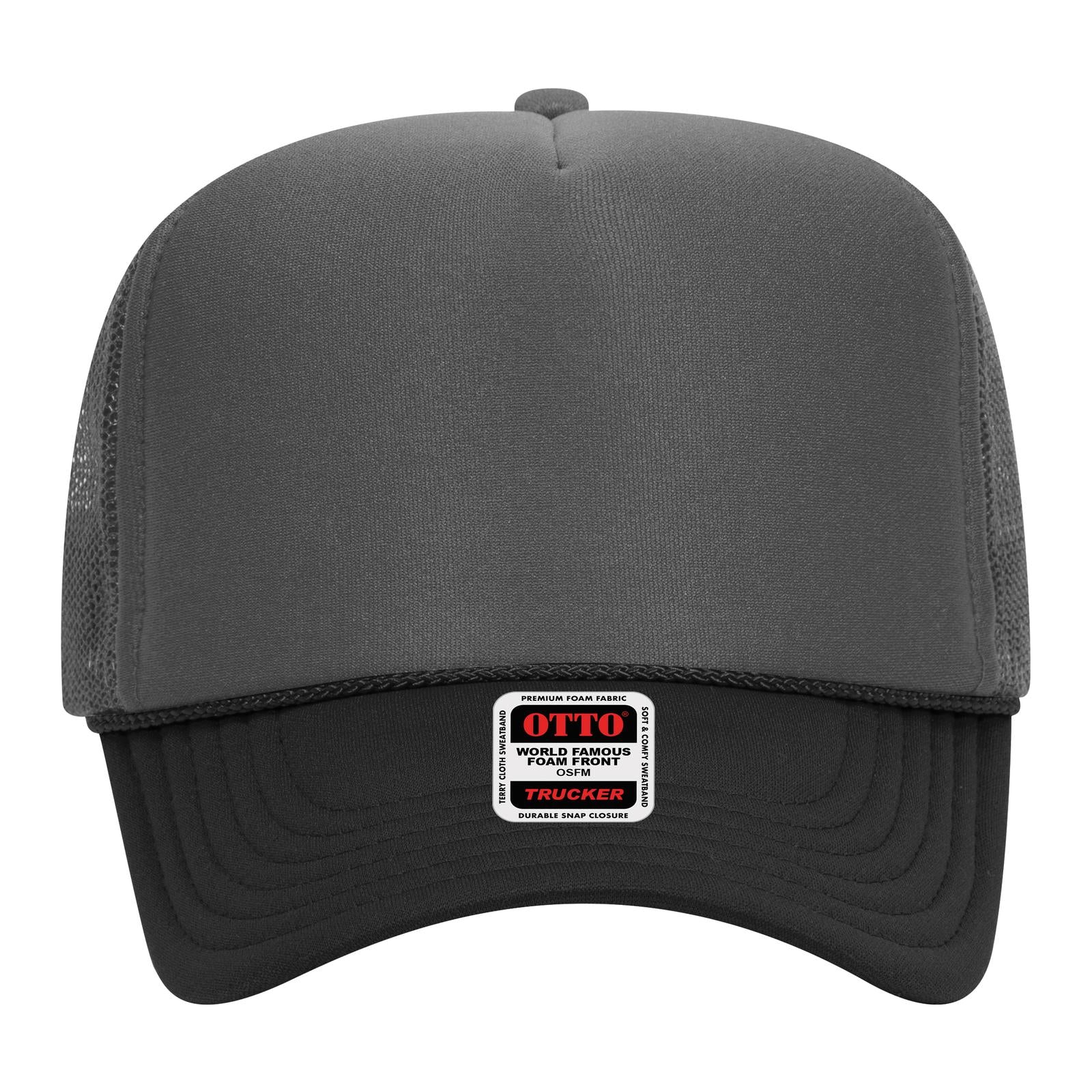 OTTO CAP 5 Panel High Crown Mesh Back Trucker Hat Adult - Parkerbuilt HQ