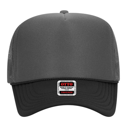 OTTO CAP 5 Panel High Crown Mesh Back Trucker Hat Adult - Parkerbuilt HQ