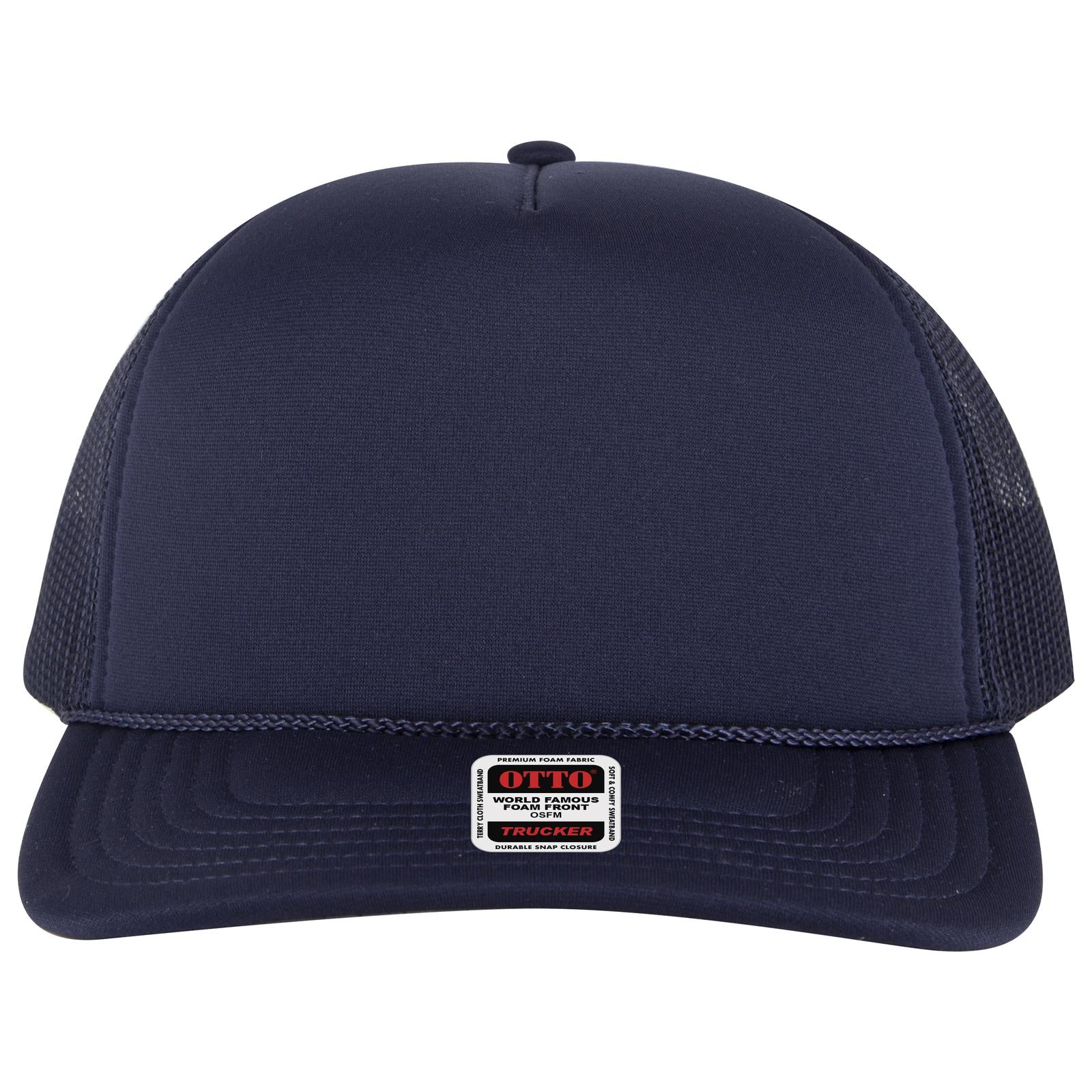 OTTO CAP 5 Panel High Crown Mesh Back Trucker Hat - 3932 - Parkerbuilt HQ