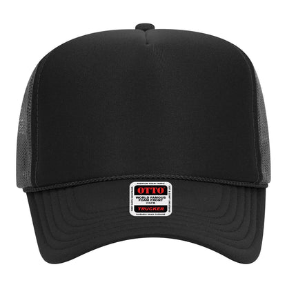 OTTO CAP 5 Panel High Crown Mesh Back Trucker Hat Adult - Parkerbuilt HQ