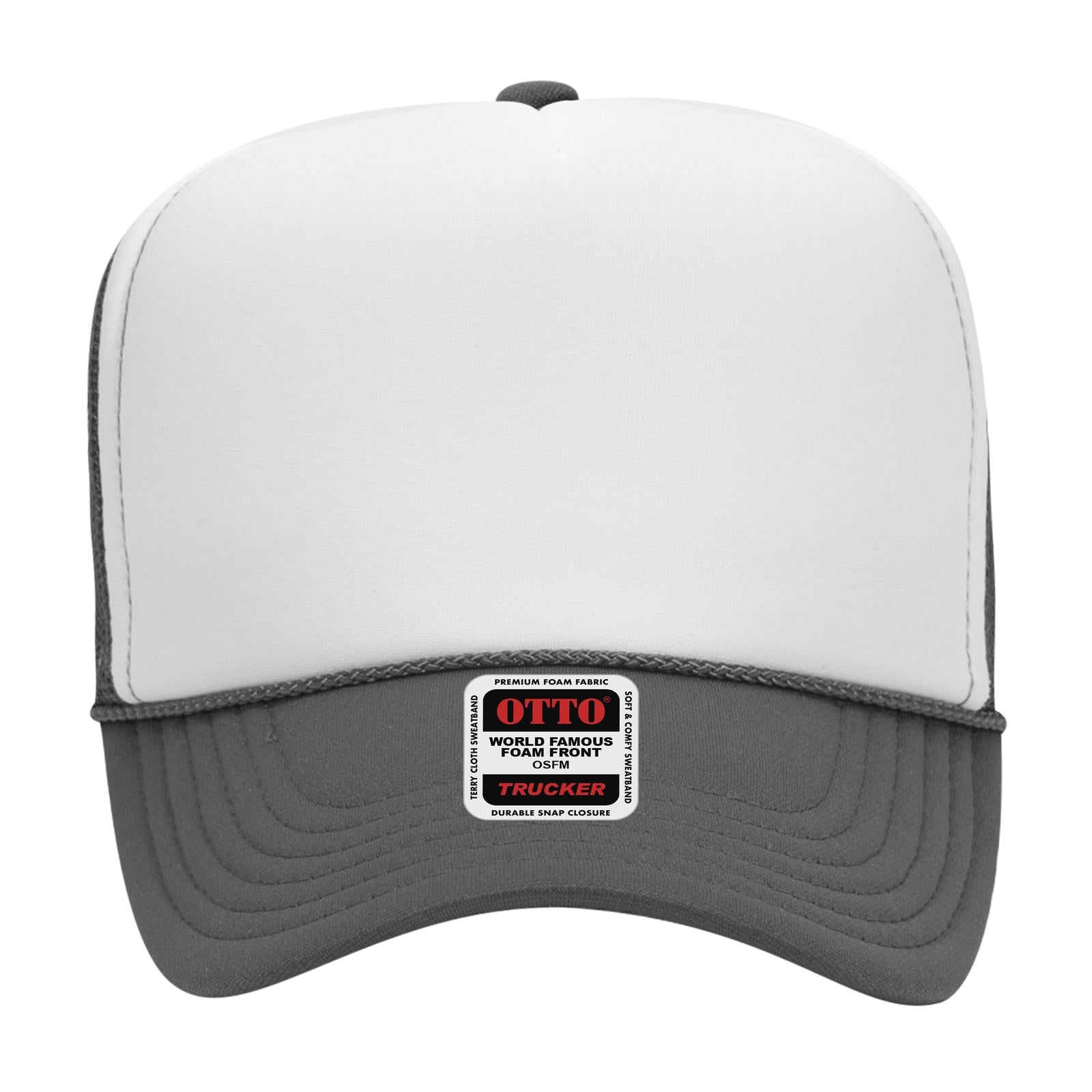 OTTO CAP 5 Panel High Crown Mesh Back Trucker Hat Adult - Parkerbuilt HQ