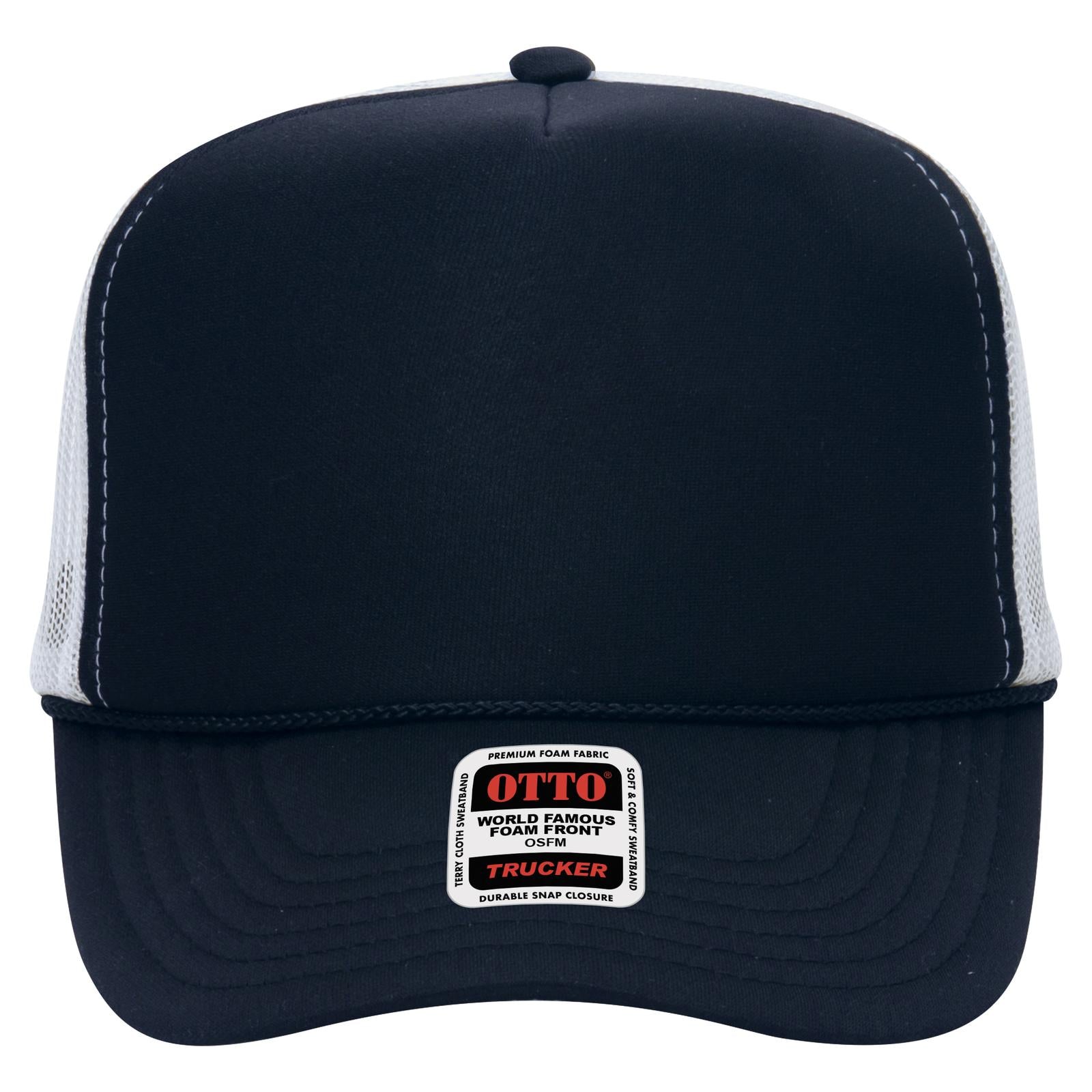 OTTO CAP 5 Panel High Crown Mesh Back Trucker Hat Adult - Parkerbuilt HQ