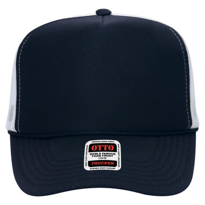 OTTO CAP 5 Panel High Crown Mesh Back Trucker Hat Adult - Parkerbuilt HQ