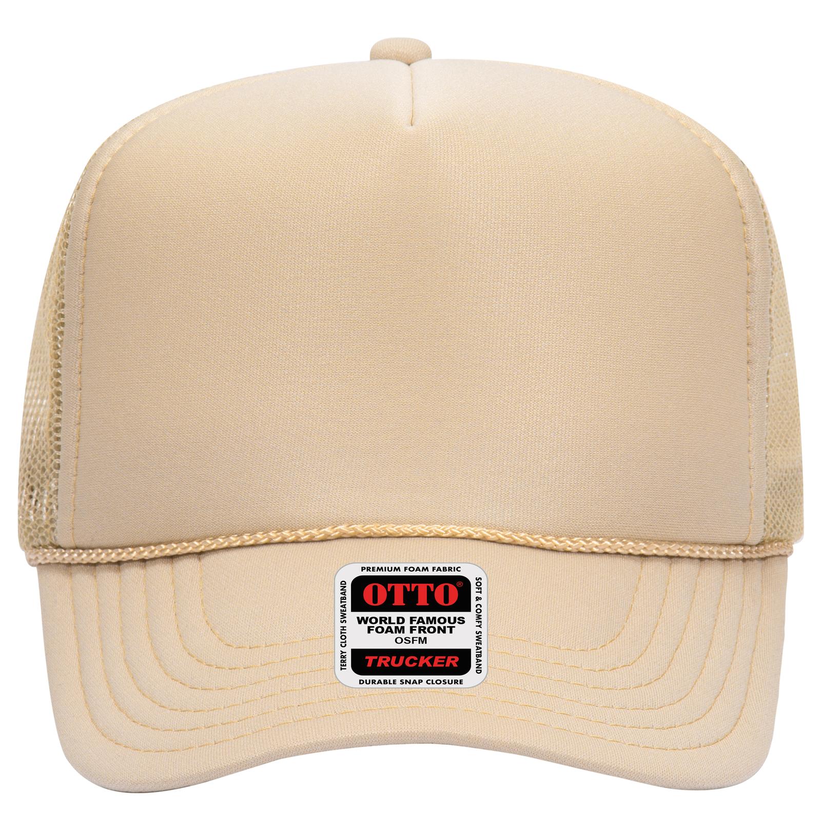 OTTO CAP 5 Panel High Crown Mesh Back Trucker Hat Adult - Parkerbuilt HQ