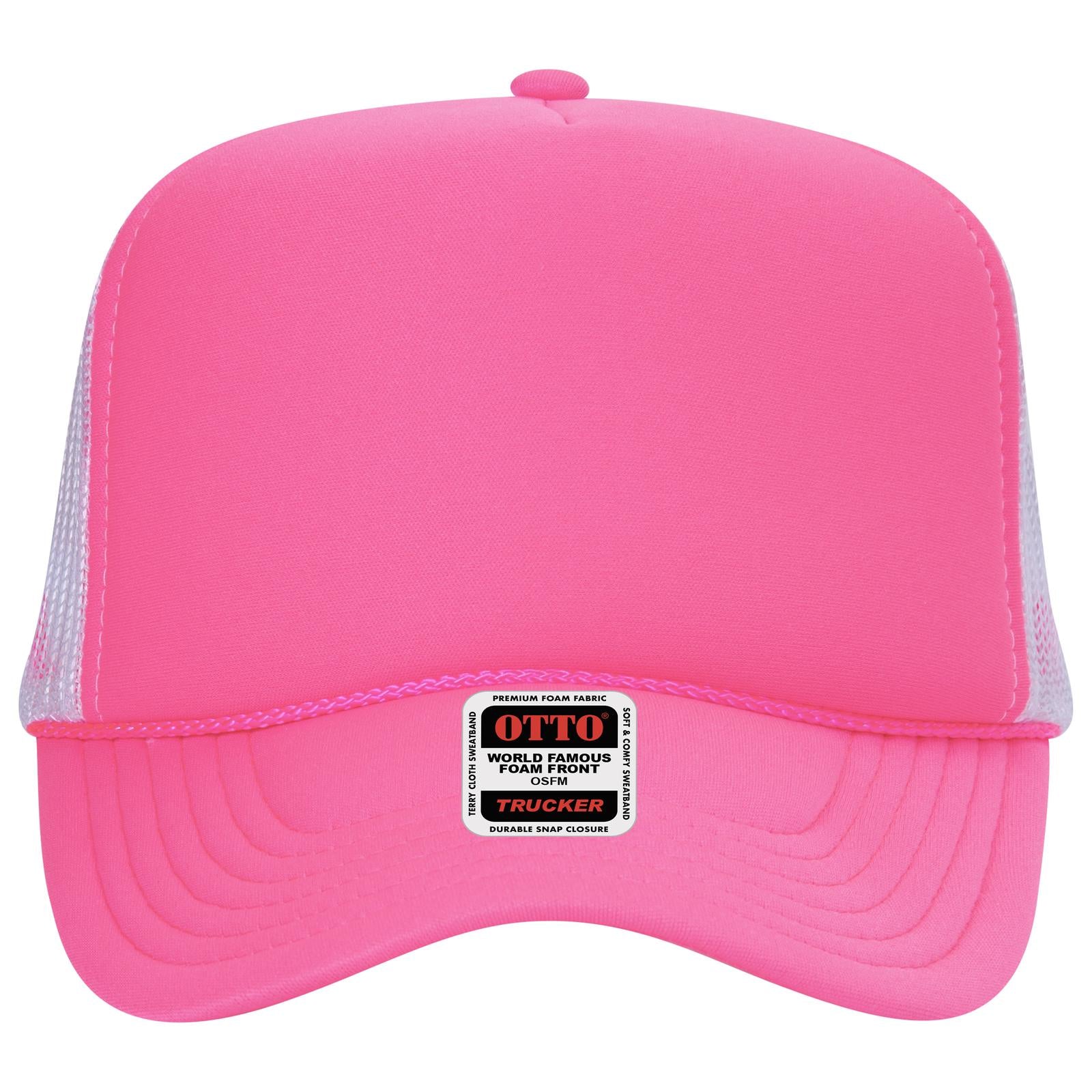 OTTO CAP 5 Panel High Crown Mesh Back Trucker Hat Adult - Parkerbuilt HQ
