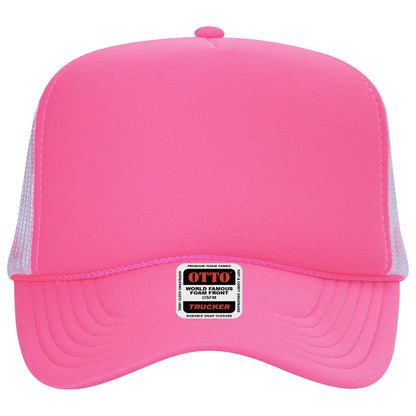 OTTO CAP 5 Panel High Crown Mesh Back Trucker Hat Adult - Parkerbuilt HQ