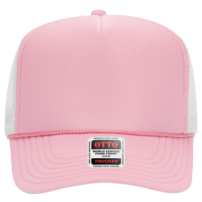 OTTO CAP 5 Panel High Crown Mesh Back Trucker Hat Adult - Parkerbuilt HQ