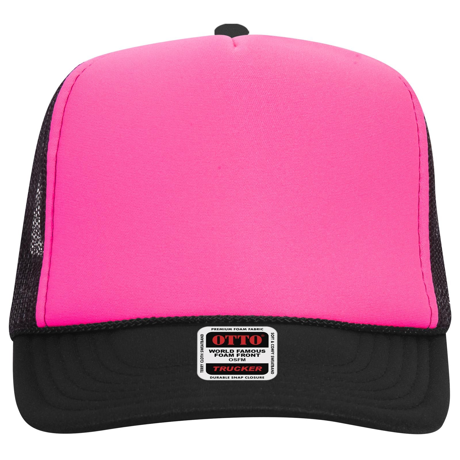OTTO CAP 5 Panel High Crown Mesh Back Trucker Hat Adult - Parkerbuilt HQ