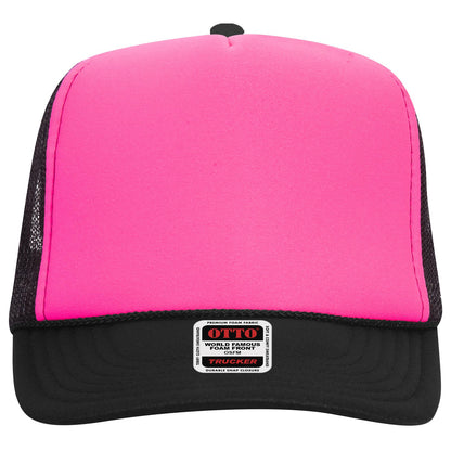 OTTO CAP 5 Panel High Crown Mesh Back Trucker Hat Adult - Parkerbuilt HQ
