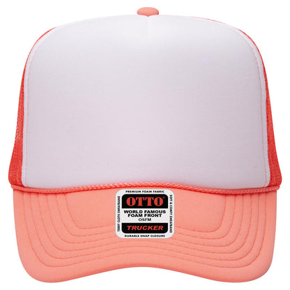 OTTO CAP 5 Panel High Crown Mesh Back Trucker Hat Adult - Parkerbuilt HQ
