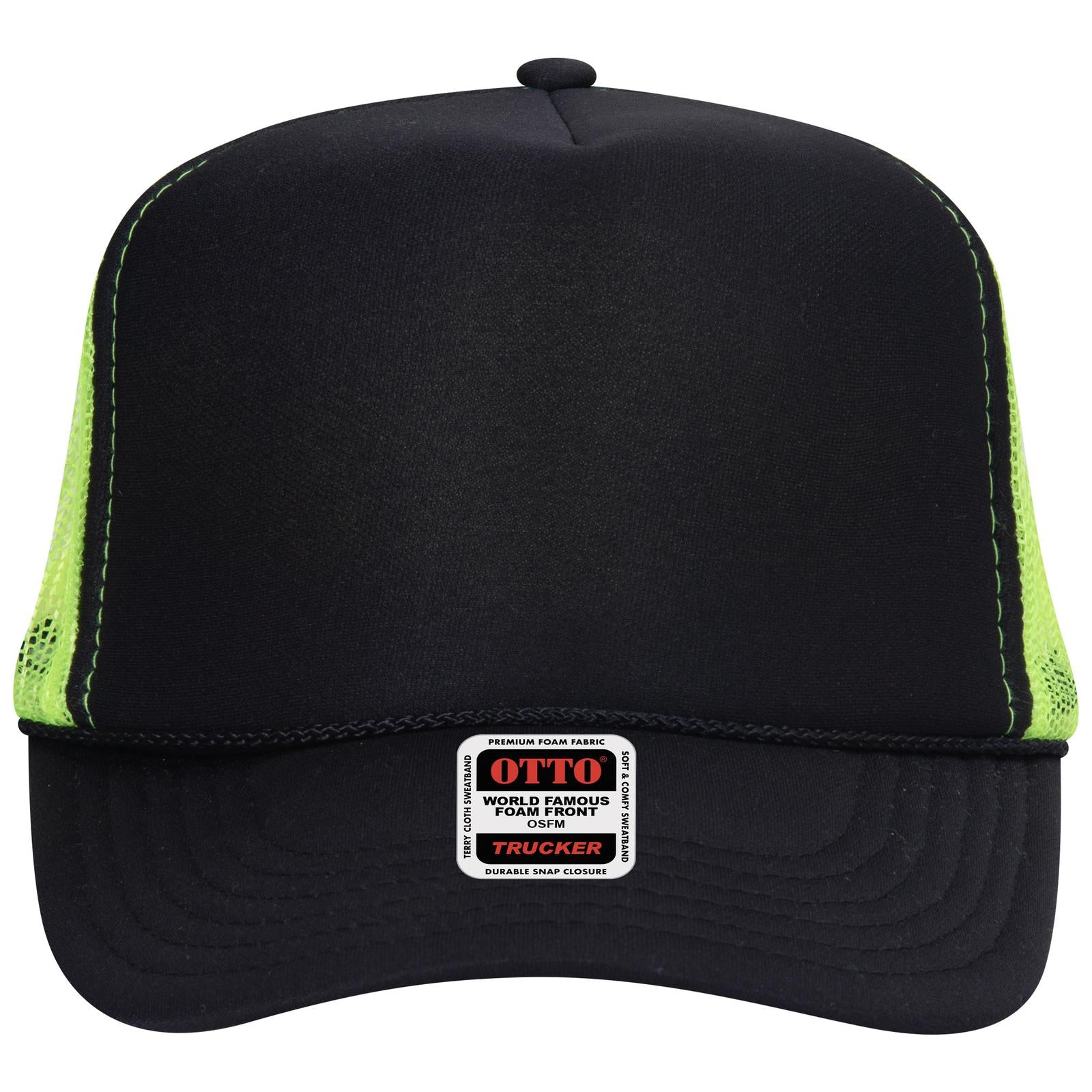OTTO CAP 5 Panel High Crown Mesh Back Trucker Hat Adult - Parkerbuilt HQ