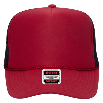 OTTO CAP 5 Panel High Crown Mesh Back Trucker Hat Adult - Parkerbuilt HQ