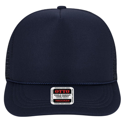OTTO CAP 5 Panel High Crown Mesh Back Trucker Hat (Young Adult) - Parkerbuilt HQ