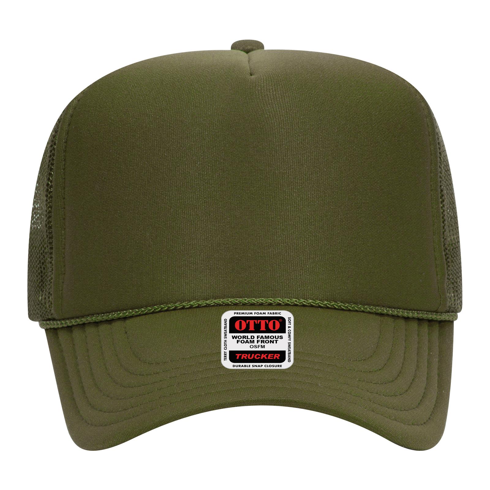 OTTO CAP 5 Panel High Crown Mesh Back Trucker Hat Adult - Parkerbuilt HQ