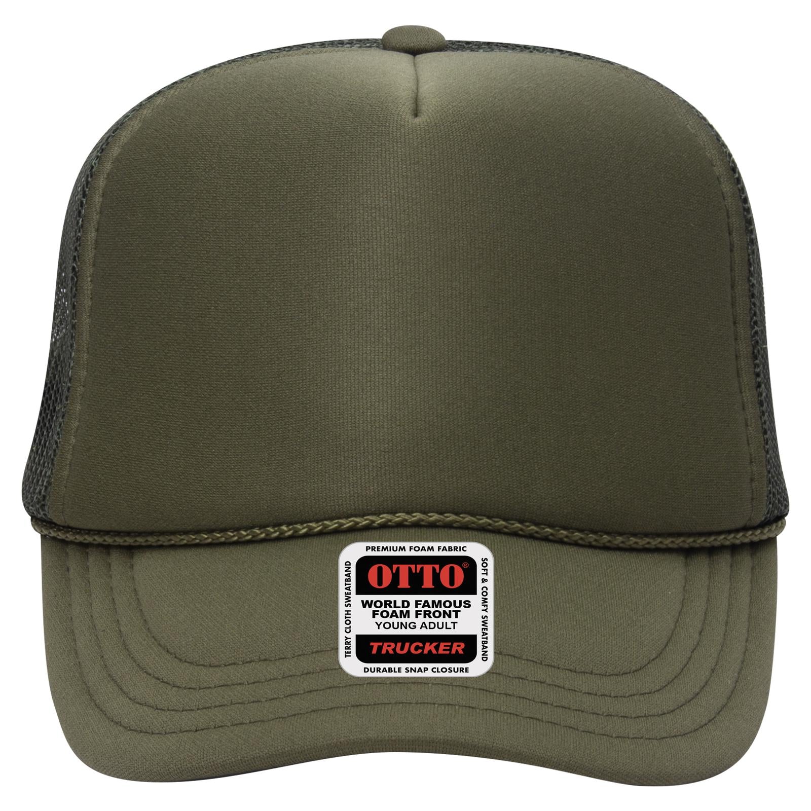 OTTO CAP 5 Panel High Crown Mesh Back Trucker Hat (Young Adult) - Parkerbuilt HQ