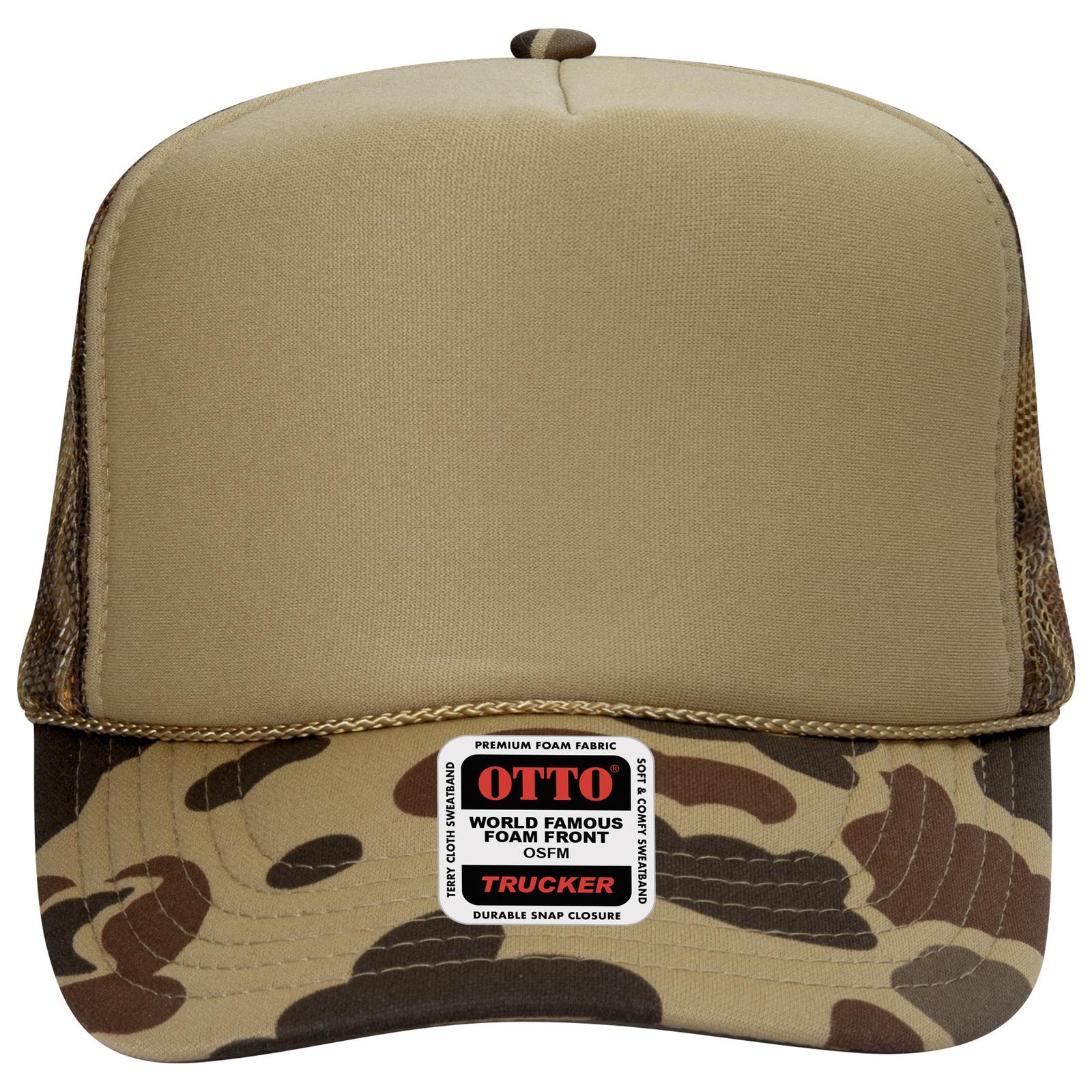 OTTO CAP 5 Panel High Crown Mesh Back Trucker Hat Adult - Parkerbuilt HQ