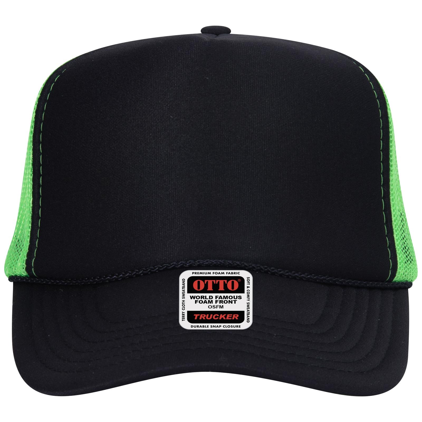 OTTO CAP 5 Panel High Crown Mesh Back Trucker Hat Adult - Parkerbuilt HQ