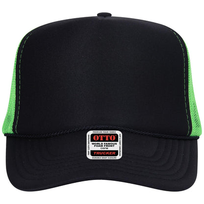 OTTO CAP 5 Panel High Crown Mesh Back Trucker Hat Adult - Parkerbuilt HQ