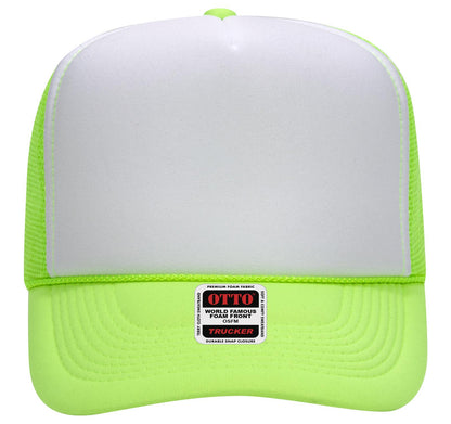 OTTO CAP 5 Panel High Crown Mesh Back Trucker Hat Adult - Parkerbuilt HQ