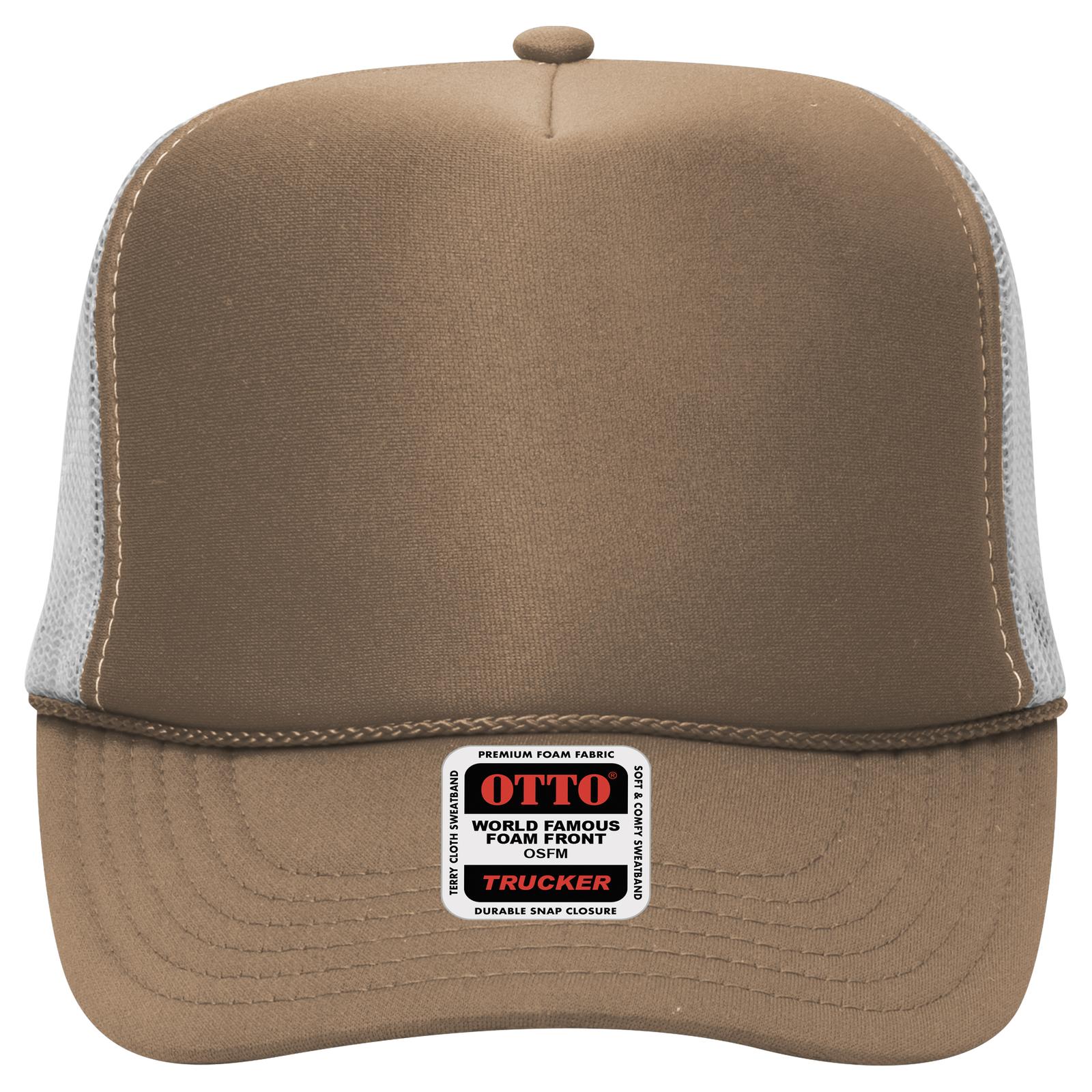 OTTO CAP 5 Panel High Crown Mesh Back Trucker Hat Adult - Parkerbuilt HQ