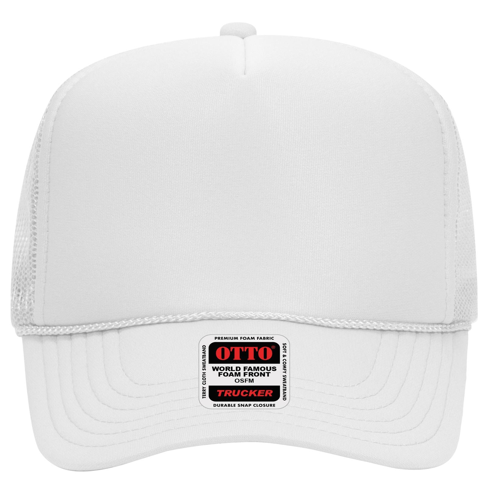 OTTO CAP 5 Panel High Crown Mesh Back Trucker Hat Adult - Parkerbuilt HQ
