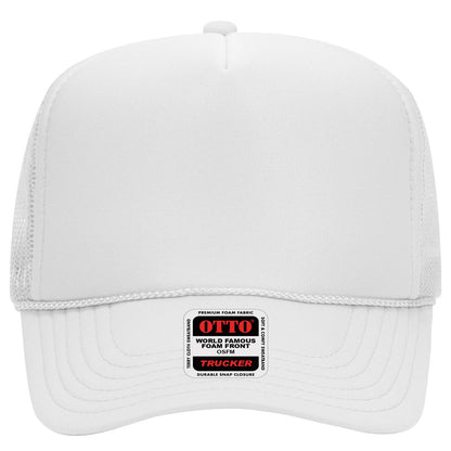 OTTO CAP 5 Panel High Crown Mesh Back Trucker Hat Adult - Parkerbuilt HQ