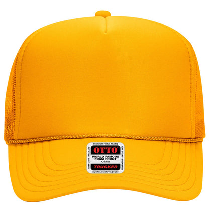 OTTO CAP 5 Panel High Crown Mesh Back Trucker Hat Adult - Parkerbuilt HQ