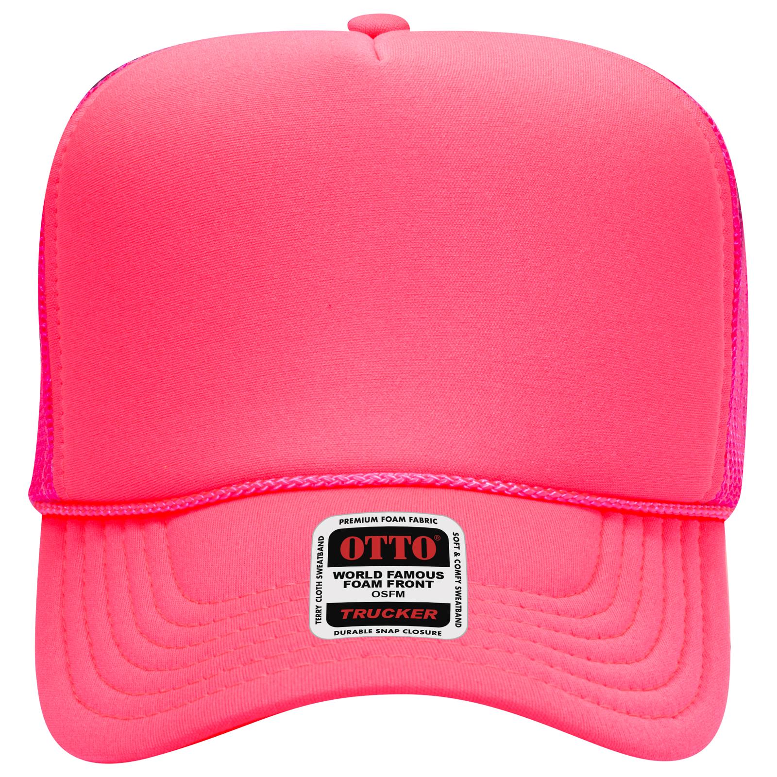 OTTO CAP 5 Panel High Crown Mesh Back Trucker Hat Adult - Parkerbuilt HQ