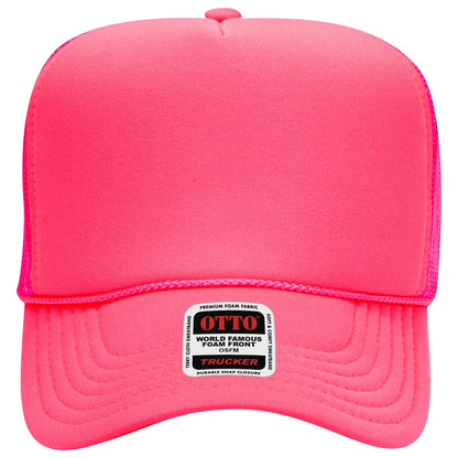 OTTO CAP 5 Panel High Crown Mesh Back Trucker Hat Adult - Parkerbuilt HQ