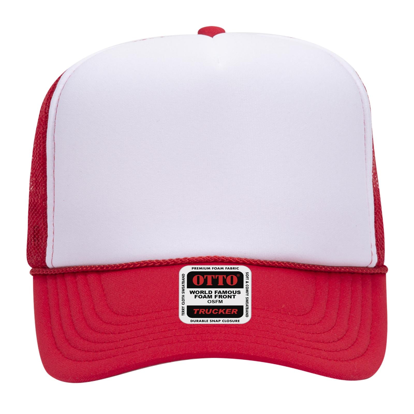 OTTO CAP 5 Panel High Crown Mesh Back Trucker Hat Adult - Parkerbuilt HQ