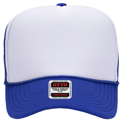 OTTO CAP 5 Panel High Crown Mesh Back Trucker Hat Adult - Parkerbuilt HQ