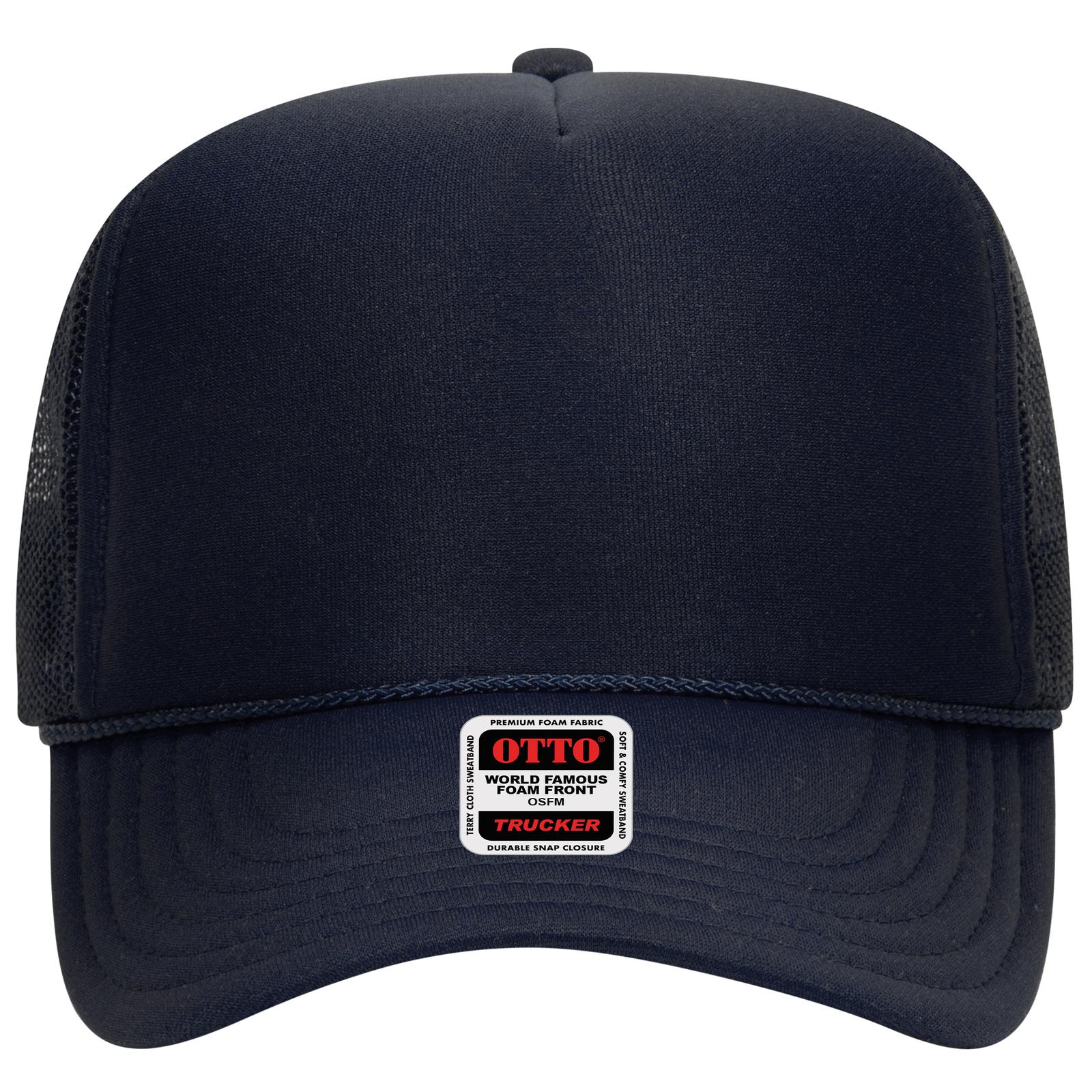 OTTO CAP 5 Panel High Crown Mesh Back Trucker Hat Adult - Parkerbuilt HQ