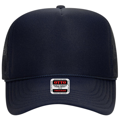 OTTO CAP 5 Panel High Crown Mesh Back Trucker Hat Adult - Parkerbuilt HQ