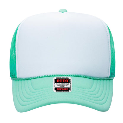 OTTO CAP 5 Panel High Crown Mesh Back Trucker Hat Adult - Parkerbuilt HQ
